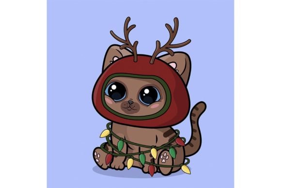 Christmas Cat Illustrations for Festive Branding