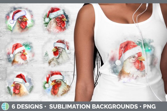 Christmas Chicken Grunge Su: Bold Illustrations