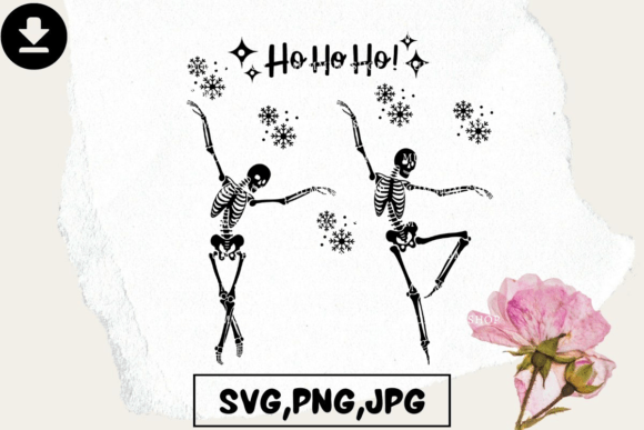 Christmas Dancing Skeleton SVG: Fun Illustrations