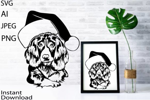 Christmas English Springer Spaniel Svg: Festive Illustrations