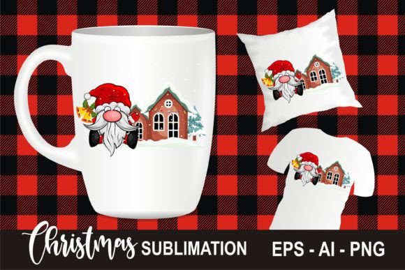 Christmas Gnome PNG Sublimation: Festive Illustrations