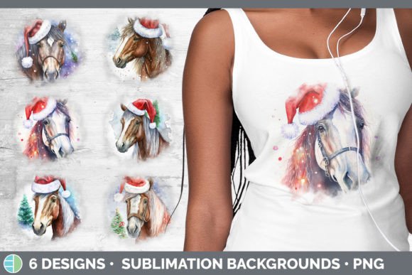 Christmas Horse Grunge Subl: Bold Illustrations