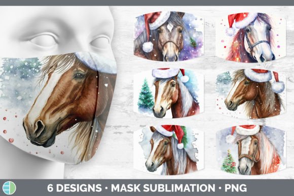 Christmas Horse Mask Sublimation Bundl: Illustrations Review