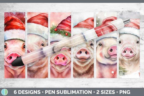Christmas Pig Pen Wraps: Fresh Illustrations