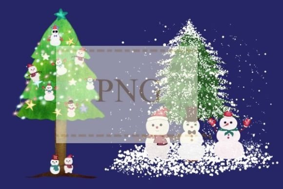 Christmas Snowman Tree Png: Festive Illustrations
