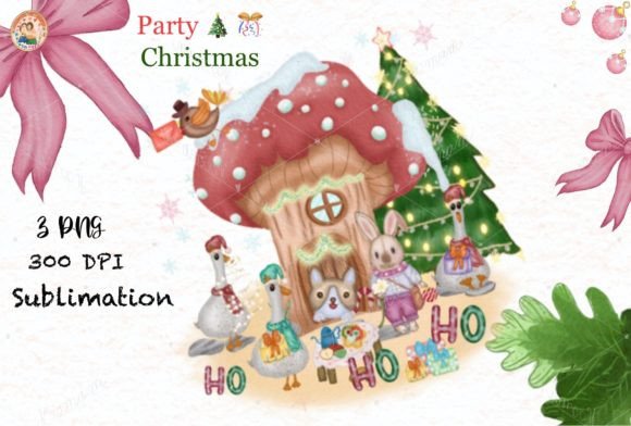 Cute Christmas Sublimation: Fresh Illustrations