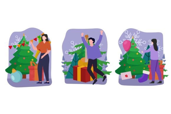 Flat Bundle Christmas Celebration Design Review