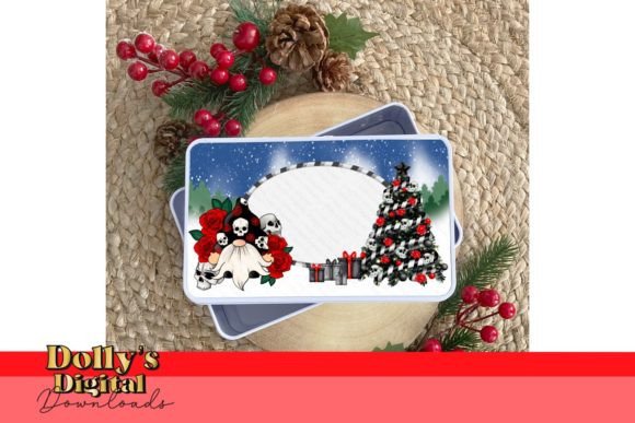 Gothic Christmas Gnome Tin Design: Unique Illustrations
