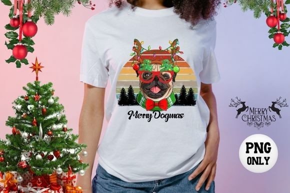 Merry Dogmas Cute Christmas Dog Png: Festive Illustrations