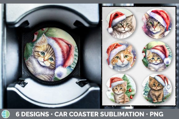 Review: Christmas Cat Car Coaster Sublimation for Embroidery