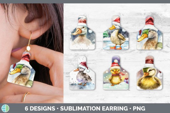 Review: Christmas Duck Cow Tag Earring Sublima Illustrations
