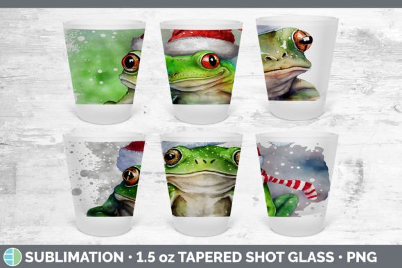 Review: Christmas Frog Shot Glass Sublimation for Embroidery