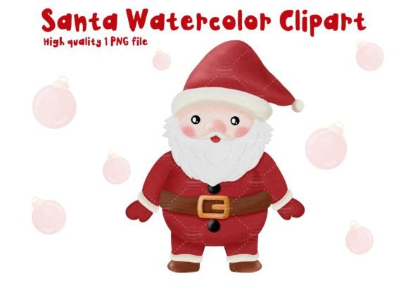 Review: Christmas Santa Watercolor Clipart for Embroidery