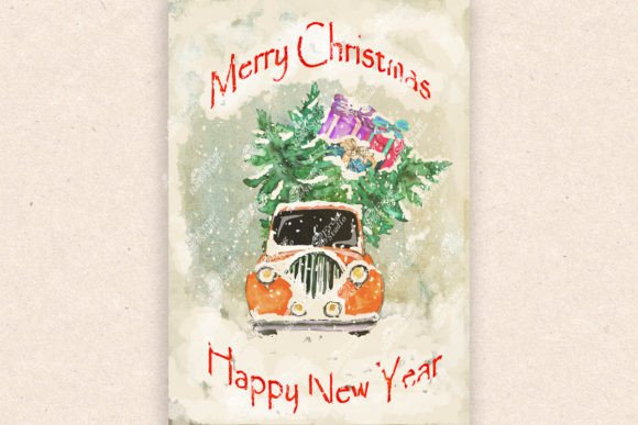 Vintage Style Christmas Card: Illustrations Review