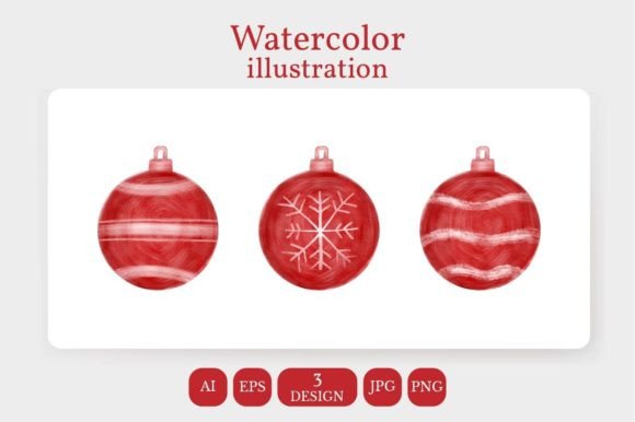 Watercolor Christmas Ball: Festive Illustrations Review